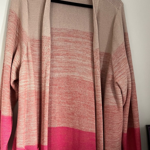 Torrid 3 Long ombré Pink/tan sweater - Picture 4 of 5